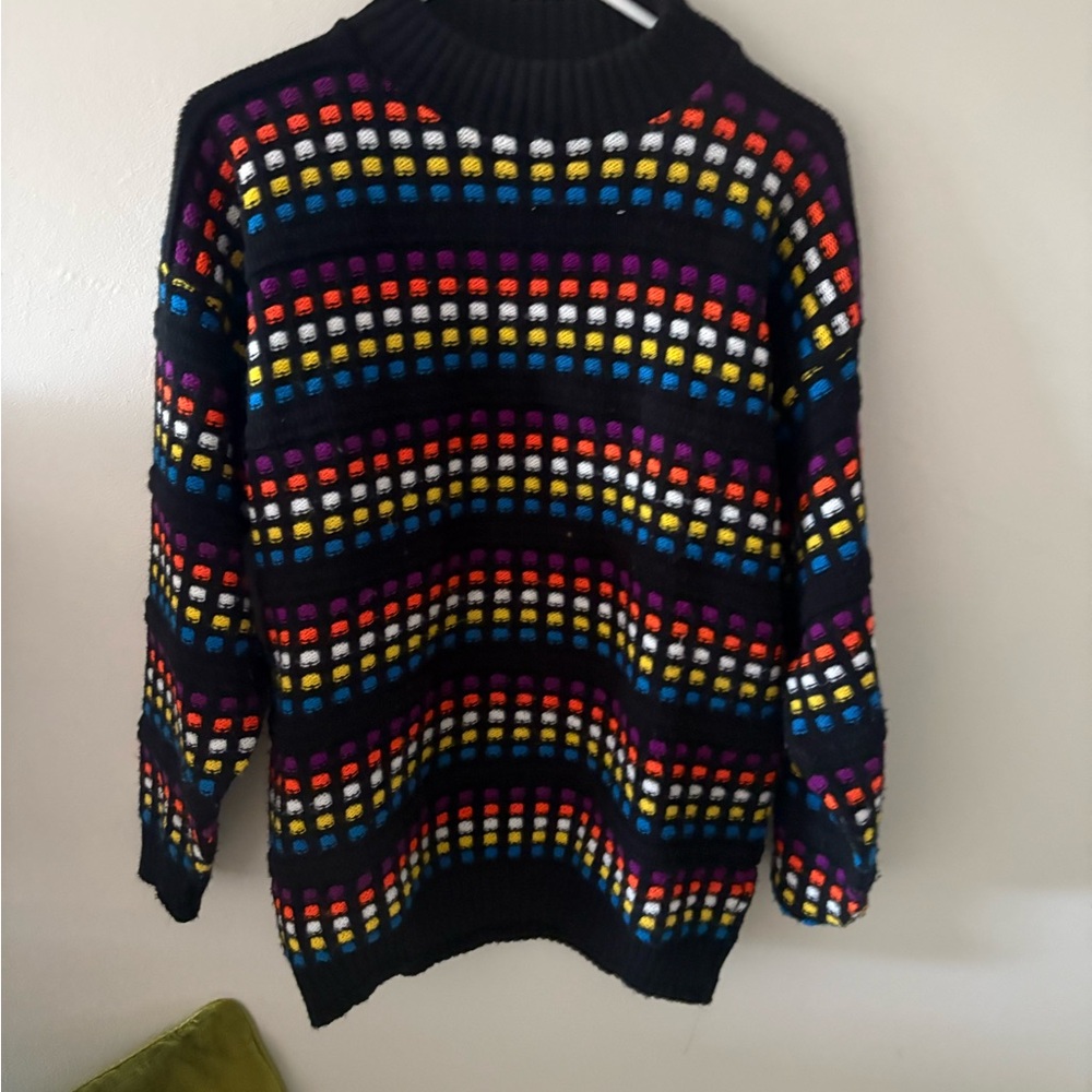 Vintage Colorful Striped Women's Sweater
